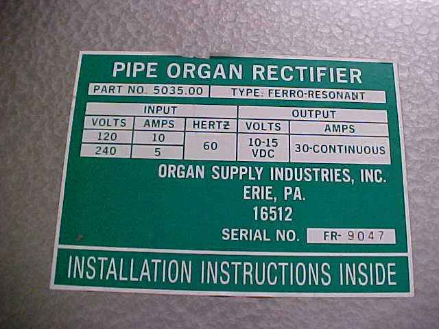 Rectifier Power Supply